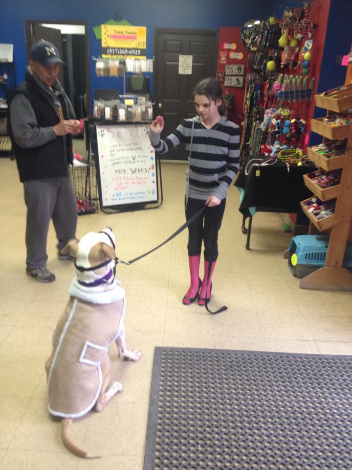 Enjoying his post-adoption training session